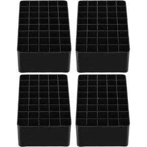 Toyandona 4pcs 40 Holes Desk Marker Pen Desk Stand Stand Storage Tray Tray Clear Clear Pencil Pen Pener Container for Confertop Desk (Black) Pencils
