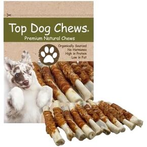 Top Dog Chews Chicken Wrapped Rawhide Rolls - All Natural Gluten Free Dog Treats - North American Made - 25 Pack (25 Count, Chicken)