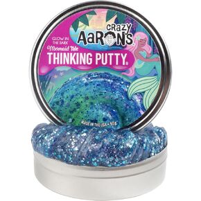 Crazy Aaron's - Mermaid Tale - Color Change Pitty - Glowbright Collection - 4 "Tin Think Think - لا يجف أبدًا