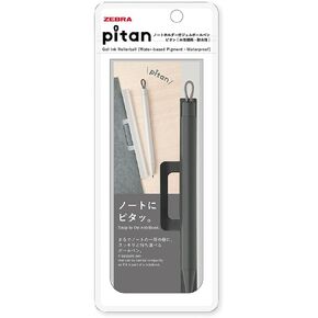 Zebra P-JJ115-BGR Gel Ballpoint Pen Pitan 0.5mm with Note Holder, Blue Gray