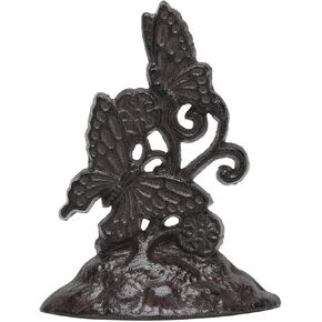 BRASSTAR Cast Iron Door Stopper Butterflies Shape Heavy Duty Door Window Holder Home Office Shop Practical Decoration TQGJPT513