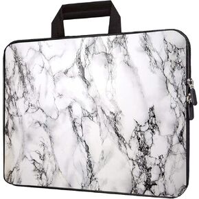 11" 11.6" 12" 12.1" 12.5" inch Laptop Carrying Bag Chromebook Case Notebook Ultrabook Bag Tablet Cover Neoprene Sleeve Fit Apple MacBook Air Samsung Google Acer HP DELL Lenovo Asus (White Marble)
