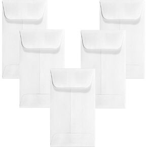 500 Dronka Envelope #3 Coin, Seeds, Tips, Small Parts Envelopes, 2-1/2" X 4-1/4", Sturdy 24lb. White, Gum Flap, 500/Box
