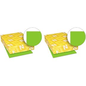 Neenah Astrobrights Premium Color Paper ، 24 LB ، 8.5 × 11 بوصة ، 500 ورقة ، Martian Green (WAU21801)
