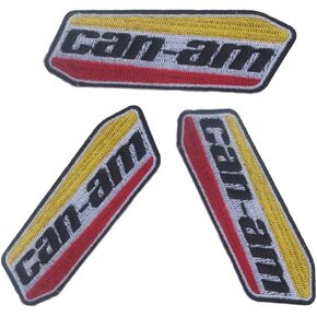 3 Pcs Can-am Embroidery Patch Motorcycles Iron-on Sew On Patches for Clothing Jacket Backpack Jeans Sport Decal Gift 4 * 1.5 Inch