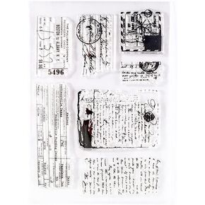 Vintange Letters Text Clear Stamps for Paper Craft Card Making Decoration and Scrapbooking