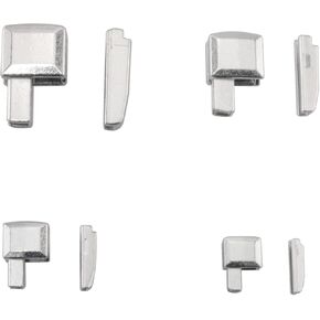 ZCZQC Zipper Retainer 16Set White Gold Metal Zipper Latch Slider Retainer #3/#5/#8/#10 Zipper Retainer Boxes and Zipper Insertion Pins