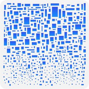 FINGERINSPIRE Cubist Stencil 11.8x11.8 inch Media Stencils Plastic Square Rectangle Pattern Reusable Cubist Stencils Digital Data Stencil for Canvas Arts Journaling Scrapbooking Card Making