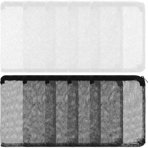 10 Pcs Aquarium Filter Media Bags, Mesh Filter Bags Reusable Aquarium Mesh Bag Fish Tank Fine Mesh Bag with Plastic Zipper for Activated Carbon, Filter Stones, Ceramic Rings