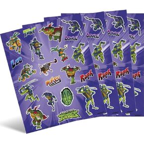 Unique Ninja Turtles Sticker Sheets | Assorted Designs | 4 Pcs