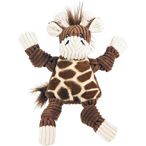 HuggleHounds Knottie Plush Dog Toy - Dog Stuffed Animal Toy, Puppy Toys, Squeaky Dog Toy for Small, Medium & Large Dogs, Durable Plush to Keep Them Busy - Giraffe, Small