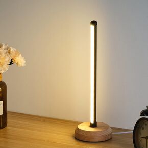Modern Led Wood Table Lamp, 3-Color Temperature Bedside Lamp,Bedroom Bedside Night Light, Dimmable Led Lighting, Creative Home Decor, Unique House warmging Gift