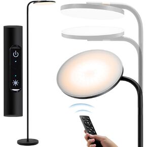 LED 36W One Pole High Brightness Minimalist Floor Lamp, Stepless Dimmable Torchiere Tall Lamp with Remote Control, Up and Down Floor Lamp for Living Room, Bedroom