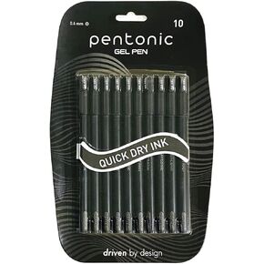 Pentonic LINC 0.6 mm Gel Pen Blister Pack (Black Ink, Pack of 10)