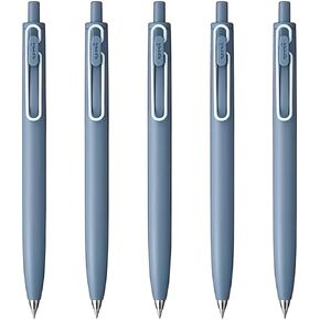 Uni-Ball One F, Gel Ink Ballpoint Pen, 0.5mm Fine Point, Black Ink, Cobalt Blue (Limited Edition), UMNSFCC05.CBL, Pack of 5