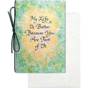 Blue Mountain Arts Appreciation Card—Birthday, Just Because, Thinking of You, or Any Occasion Card for a Friend, Family Member, or Loved One (My Life Is Better Because You Are Part of It)