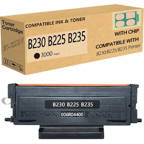 B230 B225 B235 Black(3000 Page,with Chip) Toner Cartridge Compatible with Xerox B230 B225 B235 Printers Replacement for 006R04400 006R04401 Black Toner Cartridge(1-Pack)