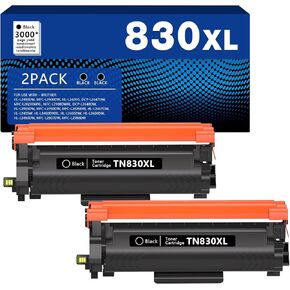 YESINK TN830XL ​​TN830 Black High Livers Toner Toner Cartridge with Chip Print حتى 3000 صفحة HL-L2460DW DCP-L2640DW TONER (2 Pack TN830XL)