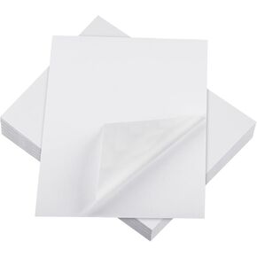 Washi Paper Sticker Paper White Printable Multipurpose Copy Paper Inkjet Printer Compatible Full Sheet Letter Size Labels(30 Pcs,8.5 x 11 Inches)