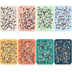 8 Pcs 15'' x 10.5'' Extra Large Puzzle Sorting Trays Stackable Puzzle Trays for Sorting Piece Sorter Jigsaw Storage Accessory for Sorting 2000/3000/5000/6000 Pieces