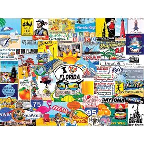 White Mountain Puzzles I Love Florida - 1000 Piece Jigsaw Puzzle
