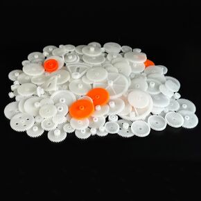 137pcs تروس المحرك الصغيرة التروس البلاستيكية للمحرك RC Model Toy Toy DIY Helicopter RC Toy Gear Presumble 0.5 (137)