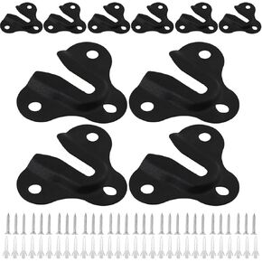 10-Pack Heavy Duty Keyhole Hangers,Picture Frame Buckle Hanger Bracket,Mug Key Coat Hanging Rack,Wooden Board Wall Mount Keyhole Hanging Plates (Zinc Yellow)