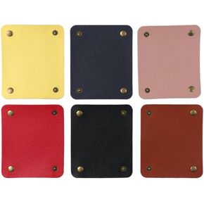 diyhub 6Pcs Handbag Leather Wrap Covers PU Leather Wrap Purse Tote Bag Handle Protector for DIY Craft Making