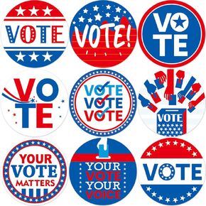 360pcs Vote Stickers White Red Blue Blank Patriotic Theme Election Sticker for Vote Boxes Postcards Envelopes