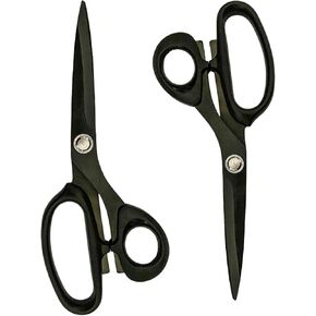 Left-Handed Scissors for Adults, 8 Inch Titanium Coating with Stainless Steel Blade, for Dressmaking, Leather Professional Sewing Fabric, Crafting and Home General Use, Black