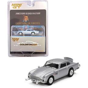 Diecast Model Car Compatible with Mini GT 1:64 Aston Martin DB5 James Bond 007 Goldfinger English Packaging Limited Edition MGT00900E