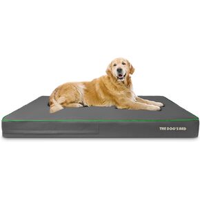 The Dog’s Bed Orthopedic Memory Foam Dog Bed, XXXL Grey & Dark Green, Pain Relief for Arthritis, Hip & Elbow Dysplasia, Post Surgery, Lameness, Veterinary Approved, Waterproof Washable Cover