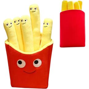 XIYUAN French Fries Food Plushies, Cute Food Plush Toy - Soft and Fluffy Fun Food Stuffed Plush Pillow,Removable Food Plushies,for Kids Birthday Gifts and Home Decor. (French Fries)