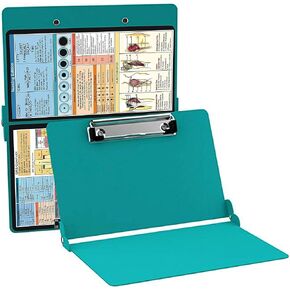 Nursing Clipboard Foldable, Nurse Clipboard Foldable, Nursing Clipboard Lightweight Aluminum Construction Full Size Clipboard for Business, Hospital,Office, School (Teal)