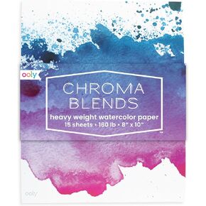 Ooly Lil' Watercolor 9" x 12" Thick Paper Sketchbook Pad - 20 Pages per Pad, 200 GSM / 75 LB Paper for Watercolors, Drawing, Artwork, Perfect for Lil' Pain Pods