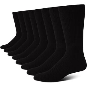 Calvin Klein Men's Crew Socks - 8 Pack Cotton Blend Performance Patterned Dress Socks - Athletic Socks for Men (7-12), Size 7-12, Navy Multi in Kuwait