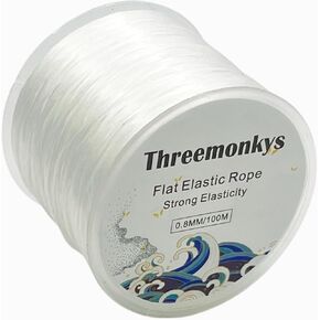 Flat Elastic Line 0.8 mm Elastic Bracelet Rope Bead Rope for String Jewelry Production and Bracelet Production (100 m)