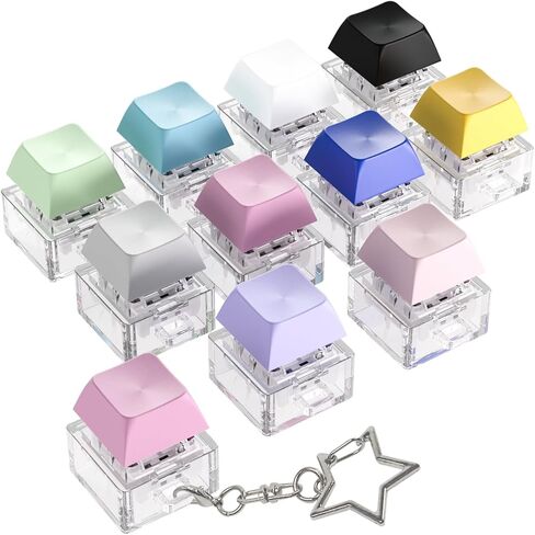 YIMAGUJRX Colorful 10 Pcs Keyboard Fidget Toy, Keyboard Fidget Keychain Keyboard Decompression, Button Stress Relief Fidget, Keyboard Button Clicker, Finger Clicker Toys in Kuwait