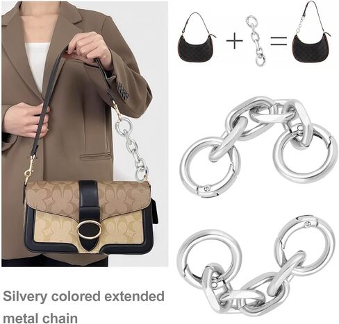 The Lord of the Tools 2pcs Bag Extender Chain with Spring Buckle Rings Aluminum Alloy Strap Extender 9.7cm Chain Extender in Kuwait