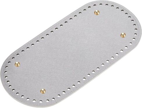 uxcell Oval Bag Bottom Shaper Pad, 9.84"x4.72" PU Leather Purse Cushion Base for DIY Knitting Crochet Bag Making (Brown) in Saudi Arabia