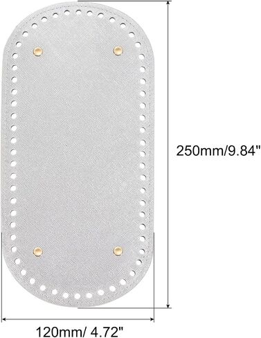 uxcell Oval Bag Bottom Shaper Pad, 9.84"x4.72" PU Leather Purse Cushion Base for DIY Knitting Crochet Bag Making (Brown) in Saudi Arabia