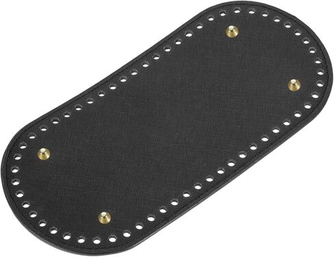 uxcell Oval Bag Bottom Shaper Pad, 9.84"x4.72" PU Leather Purse Cushion Base for DIY Knitting Crochet Bag Making (Brown) in Saudi Arabia