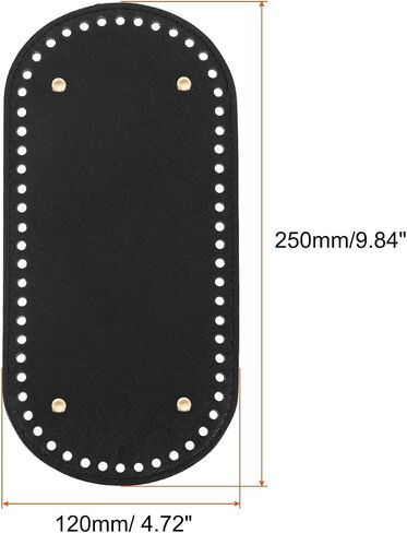 uxcell Oval Bag Bottom Shaper Pad, 9.84"x4.72" PU Leather Purse Cushion Base for DIY Knitting Crochet Bag Making (Brown) in Saudi Arabia
