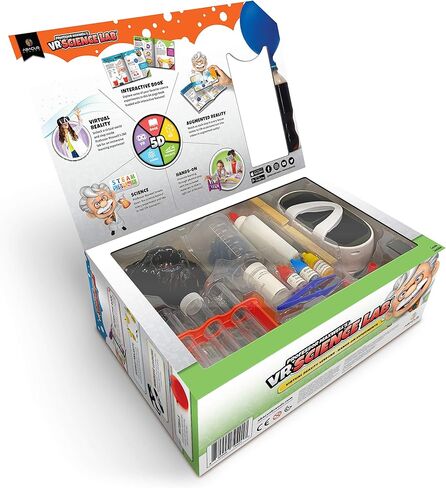 Professor Maxwell's VR Science Lab - Virtual Reality Kids Science Kit, Book and Interactive STEM Learning Activity Set (Full Version - Includes Goggles) - for Ages 8 and Up in Saudi Arabia
