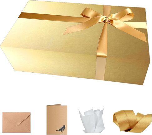 مربع Cecobox 1PC الأسود القابل للطي مع بطاقة تعبئة بطاقات المعايدة وورقة الأنسجة (11 "x7.5" x3 "، أسود) in Kuwait