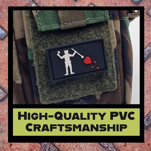 تصحيح بلاكبيرد تصحيح PVC Pirate تصحيح [تعتيم خاضع] متوافق مع بقع الفيلكرو لحقائب الظهر بقع القبعة للأغطية PVC تصحيحات تكتيكية للتصحيحات حامل القبعات. in Kuwait