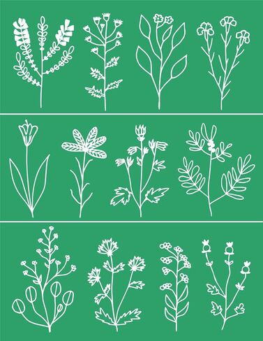 DGAGA 4PCS Plantaholic Silk Screen Stencils,Flower & Mushroom Designs,Reusable Nylon,8.5x11 Inches,Perfect for Wood,Fabric,Card & DIY Home Decor in Saudi Arabia
