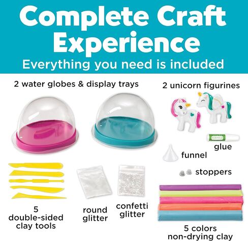 Creativity for Kids Make Your Own Water Globes: Magical Unicorns - Create 2 Snow Globe Unicorn Toys, Arts and Crafts and Girls Toys Ages 6-8+, Unicorn Gifts for Girls in Saudi Arabia