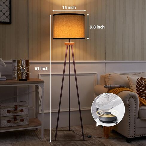 Tripod Floor Lamp, Mid Century Standing Lamp, Modern Design Studying Light for Living Room, Bedroom, Study Room and Office in Saudi Arabia
