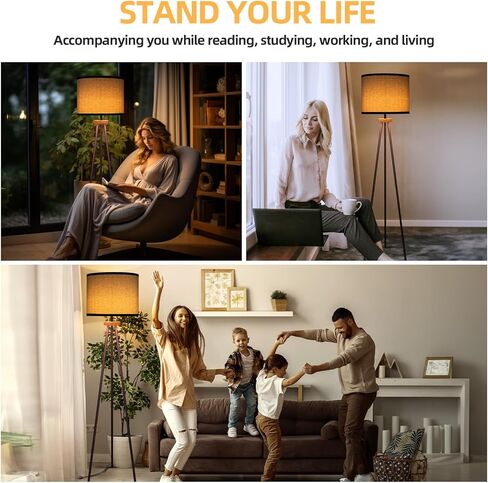 Tripod Floor Lamp, Mid Century Standing Lamp, Modern Design Studying Light for Living Room, Bedroom, Study Room and Office in Saudi Arabia